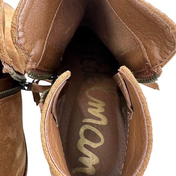 Sam Edelman Packer Brown Suede Double Zip Ankle Booties Size 9.5M - Picture 14 of 16